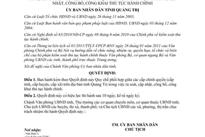 Quyết định 28/2011/QĐ-UBND Quy chế phối hợp giữa chính quyền