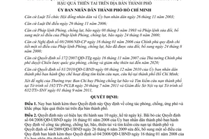 Quyết định 59/2011/QĐ-UBND công tác phòng, chống, ứng phó và khắc phục