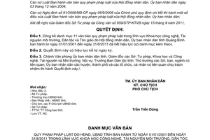 Quyết định 2405/QĐ-UBND năm 2011 công bố văn bản hết hiệu lực tỉnh Quảng Bình