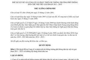 Quyết định 1640/QĐ-TTg phê duyệt Đề án Củng cố và phát triển