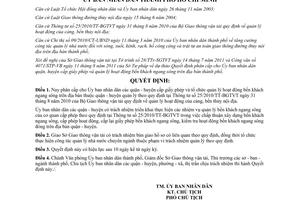 Quyết định 60/2011/QĐ-UBND cấp giấy phép và quản lý hoạt động bến khách