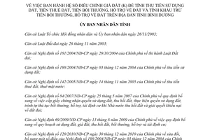 Quyết định 39/2011/QĐ-UBND hệ số điều chỉnh giá đất (K) để tính thu tiền sử dụng