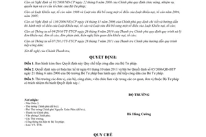 Quyết định 3960/QĐ-BTP năm 2011 về Quy chế tiếp công dân của Bộ Tư pháp