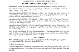 Quyết định 59/2011/QĐ-UBND phê duyệt quy hoạch phát triển công nghiệp