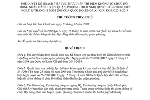 Quyết định 1682/QĐ-TTg phê duyệt Kế hoạch tiếp tục thực hiện thí điểm