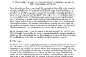 Chỉ thị 04/2011/CT-UBND nâng cao công tác thi hành án dân sự Sóc Trăng