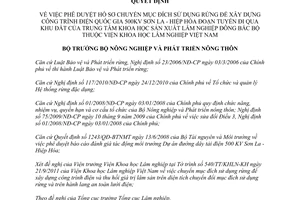 Quyết định 2241/QĐ-BNN-TCLN  phê duyệt hồ sơ chuyển mục đích sử dụng rừng