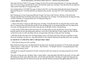 Chương trình phối hợp 12/CTrPH-MTTW-BVHTTDL thực hiện nâng cao chất lượng