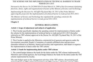 Circular No. 25/2011/TT-BKHCN regulation on spending content for implementation