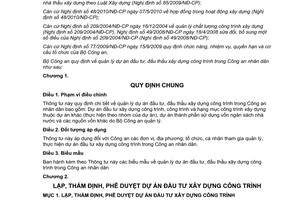 Thông tư 65/2011/TT-BCA  quản lý dự án đầu tư, đấu thầu xây dựng