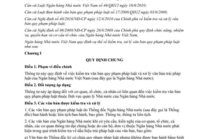 Thông tư 31/2011/TT-NHNN  kiểm tra và xử lý văn bản pháp luật