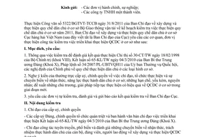 Công văn 2108/CHHVN-BCĐ  kế hoạch kiểm tra việc thực hiện Quy chế dân chủ