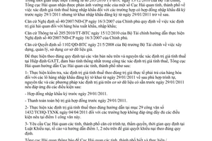 Công văn 4489/TCHQ-TXNK hướng dẫn thực hiện xác định trị giá tính thuế hàng nhập