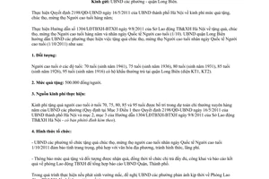 Công văn 1493/UBND-LĐTBXH tặng quà chúc mừng thọ Người cao tuổi nhân ngày