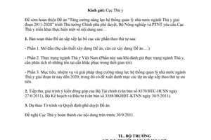 Công văn 4708/BNN-KH Tăng cường năng lực hệ thống quản lý nhà nước ngành Thú y