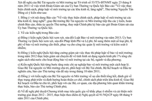 Công văn 6510/VPCP-KGVX báo cáo thực hiện chính sách, pháp luật môi trường