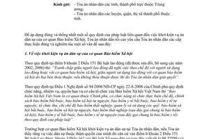 Công văn 143/TANDTC-KHXX vấn đề liên quan đến việc khởi kiện vụ án dân sự