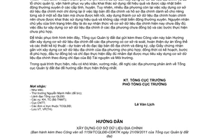 Công văn 1159/TCQLĐĐ-CĐKTK hướng dẫn xây dựng cơ sở dữ liệu địa chính