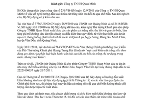 Công văn 50/BXD-VLXD hướng dẫn việc xuất khẩu cát trắng silic thu hồi