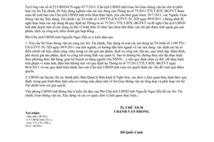 Công văn 6457/UBND-CN hướng dẫn thực hiện Thông tư 75/2011/TTLT-BTC-BGTVT