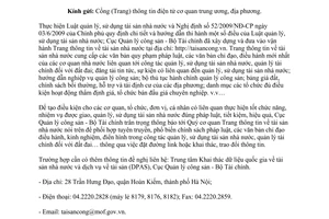 Công văn 108/QLCS-DPAS hợp tác trao đổi thông tin quản lý sử dụng tài sản