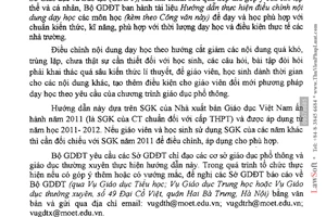 Công văn 5842/BGDĐT-VP hướng dẫn điều chỉnh nội dung dạy học giáo dục phổ thông
