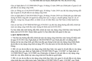 Công văn 4098/UBND-CN hướng dẫn điều chỉnh dự toán xây dựng công trình