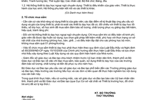 Công văn 5893/BGDĐT-CSVCTBTH hướng dẫn mua sắm thiết bị dạy học môn Ngoại ngữ