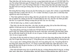 Công văn 5494/BGTVT-VP Nội quy, quy định, bảo đảm kỷ cương, chất lượng