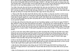 Công văn 80/TA-TKTH bổ sung số liệu và tình hình hoạt động Tòa án