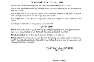 Quyết định 15/2011/QĐ-UBND phối hợp xử lý kiến nghị về quy định hành chính