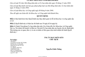 Quyết định 24/2011/QĐ-UBND quản lý đề tài khoa học và công nghệ cấp cơ sở