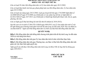 Nghị quyết 25/2011/NQ-HĐND chương trình phát triển đô thị tỉnh Long An