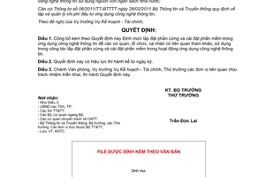 Quyết định 1601/QĐ-BTTTT công bố Định mức lắp đặt phần cứng và cài đặt