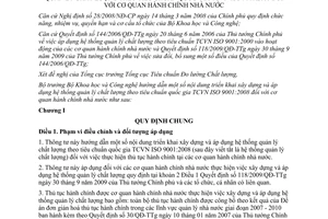 Thông tư 27/2011/TT-BKHCN hướng dẫn triển khai xây dựng áp dụng hệ thống quản lý