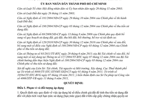 Quyết định 64/2011/QĐ-UBND hệ số điều chỉnh giá đất tính thu tiền sử dụng đất