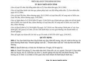 Quyết định 43/2011/QĐ-UBND Doanh nghiệp xuất sắc Doanh nhân xuất sắc