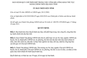 Quyết định 30/2011/QĐ-UBND Quy chế phối hợp công bố công khai