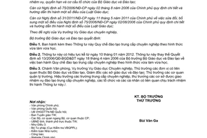 Thông tư 46/2011/TT-BGDĐT Quy chế đào tạo trung cấp chuyên nghiệp