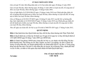 Quyết định 36/2011/QĐ-UBND Quy chế thi đua khen thưởng tỉnh Thừa Thiên Huế