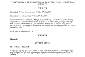 Nghị định 92/2011/NĐ-CP xử phạt vi phạm hành chính trong lĩnh vực bảo hiểm