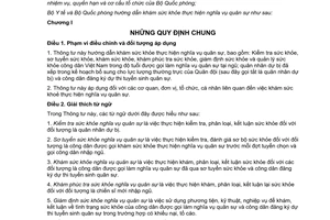 Thông tư liên tịch 36/2011/TTLT-BYT-BQP hướng dẫn khám sức khỏe