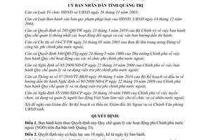 Quyết định 31/2011/QĐ-UBND Quy chế quản lý hoạt động phi Chính phủ nước ngoài