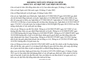 Nghị quyết 17/2011/NQ-HĐND thông qua quy định mới, điều chỉnh mức thu phí