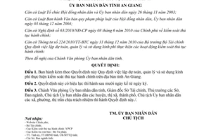 Quyết định 48/2011/QĐ-UBND dự toán quản lý sử dụng kinh phí kiểm soát kinh phí