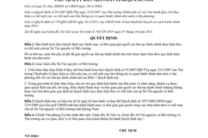 Quyết định 3366/QĐ-UBND Danh mục và thời gian giải quyết thủ tục hành chính