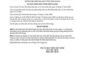 Quyết định 31/2011/QĐ-UBND  điều kiện an toàn, phạm vi và thời gian hoạt động