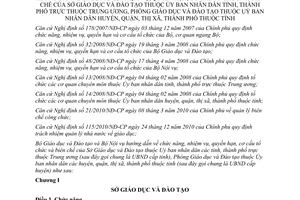 Thông tư liên tịch 47/2011/TTLT-BGDĐT-BNV hướng dẫn chức năng nhiệm vụ quyền hạn