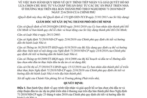 Quyết định 1112/QĐ-SXD-VP1 quy trình tiếp nhận và giải quyết