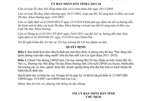 Quyết định 37/2011/QĐ-UBND phong trào thi đua xây dựng nền Quốc phòng